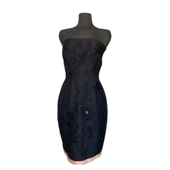 Tracy Reese Silk Cocktail Dress Black Sz 8 - Picture 1 of 8